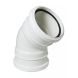 FloPlast Ring Seal Soil Bend Double Socket - 135 Degree x 110mm White
