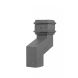 Cast Iron Square Downpipe Offset - 230mm Projection 75mm Primed