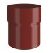 Lindab Steel Downpipe Connector - 100mm Dark Red
