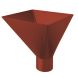 Lindab Steel Large Water Hopper - 100mm Dark Red