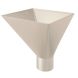 Lindab Steel Large Water Hopper - 100mm Antique White