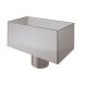 Lindab Steel Large Rectangular Water Hopper - 100mm Silver Metallic