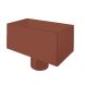 Lindab Steel Large Rectangular Water Hopper - 75mm Tile Red