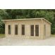 Wolverley Log Cabin - 34kg Polyester Felt Plus Underlay Double Glazed - 6000mm x 4000mm