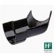 Cast Iron Deep Half Round Gutter Left Hand Angle - 135 Degree x 100mm Black
