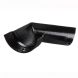 Cast Iron Half Round Gutter Right Hand Angle - 90 Degree x 100mm Black