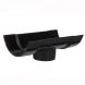 Cast Iron Half Round Gutter Running Outlet - 100mm for 65mm Downpipe Black