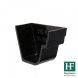 Cast Iron Notts Ogee Gutter Right Hand External Stopend - 115mm Black