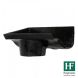Cast Iron Ogee Gutter Left Hand Stopend Outlet - 100mm for 75mm Downpipe Black