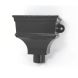 Cast Iron Round Downpipe Hopper Head Traditional Shallow Eared Outlet - 65mm Black