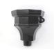 Cast Iron Round Downpipe Hopper Head Fluted Eared Outlet - 75mm Black