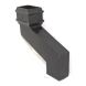 Cast Iron Rectangular Downpipe - 230mm Side Projection 100mm x 75mm Black
