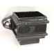 Cast Iron Square Downpipe Eared Loose Socket with Spigot - 100mm Black