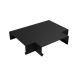 Aluminium Coping T Junction for 141-200mm Wall - 260mm Black (9005 Matt)