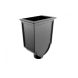 Cast Aluminium Round Gallica Hopper - 76mm PPC Finish Black (9005 Leatherette)