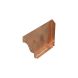 Copper Large Ogee Gutter Left Stop End - 145mm