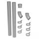 Galeco Steel Round Offset Downpipe Kit Galvanised - 100mm Diameter