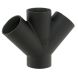 Mech 416 Cast Iron Soil Double Branch - 45 Degree x 100mm