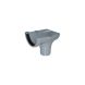 FloPlast Half Round Gutter Stopend Outlet - 112mm Grey