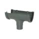 FloPlast Deepflow/ Hi-Cap Gutter Running Outlet - 115mm x 75mm Anthracite Grey