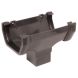 FloPlast Square Gutter Running Outlet - 114mm Anthracite Grey