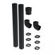 Galeco Square Steel Offset Downpipe Kit Black - 80mm Diameter