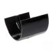 Cast Iron Deep Half Round Gutter Union - 125mm Black