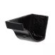 Cast Iron Ogee Gutter Left Hand Internal Stopend - 100mm Black