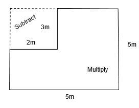 How to calculate the area of an L shaped roof