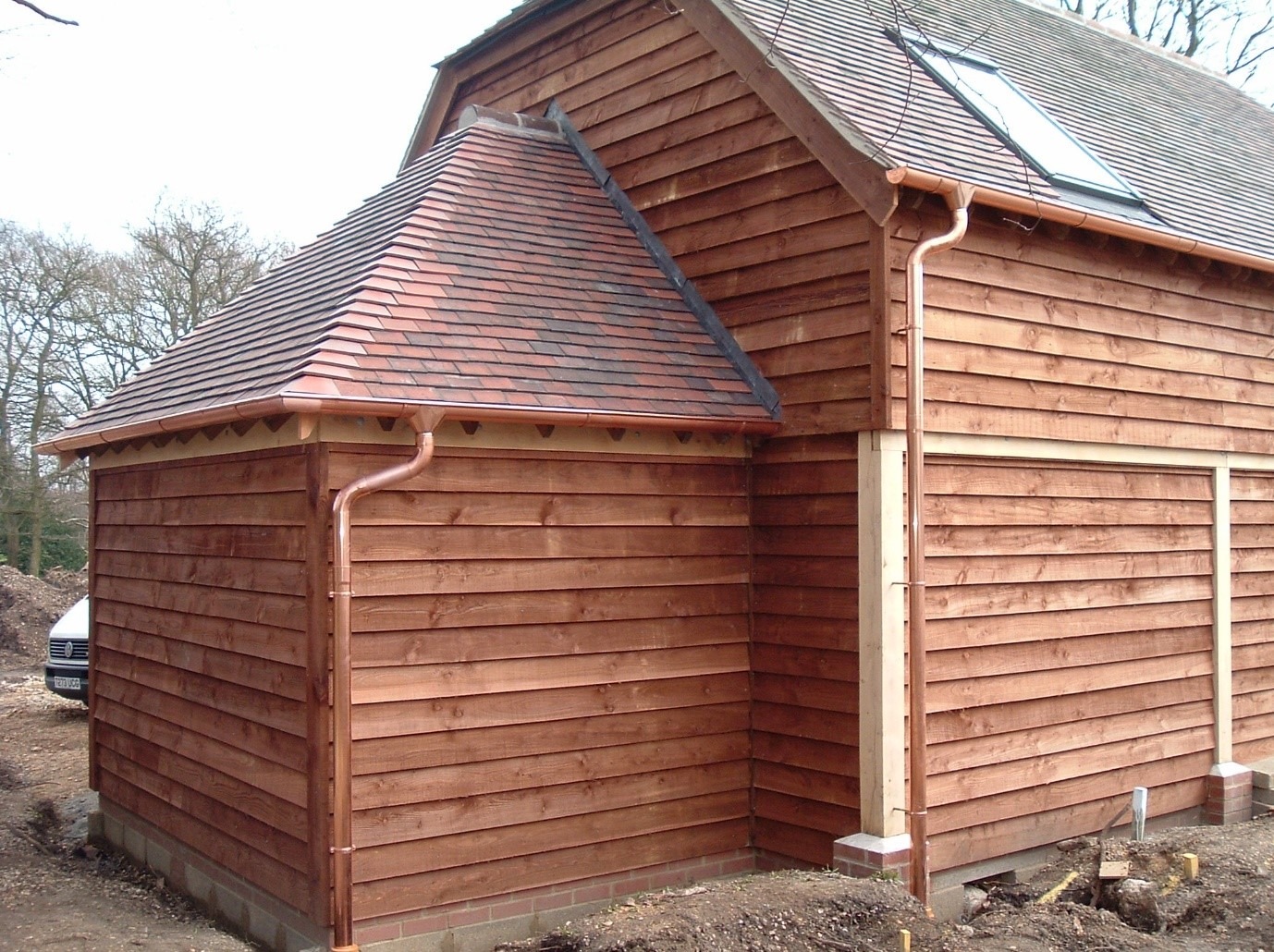 Copper On Wood House